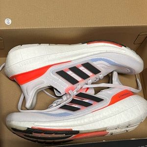 adidas UltraBOOST Light - White/Black/Solar Red (Worn 1x for 2 miles)